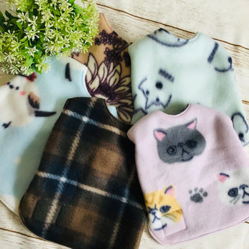 ウィズワン パジャマ 着る毛布 ベスト リバーシブル らくらく ハンドメイド 秋冬 犬服 男の子 女の子 おしゃれ with WaN